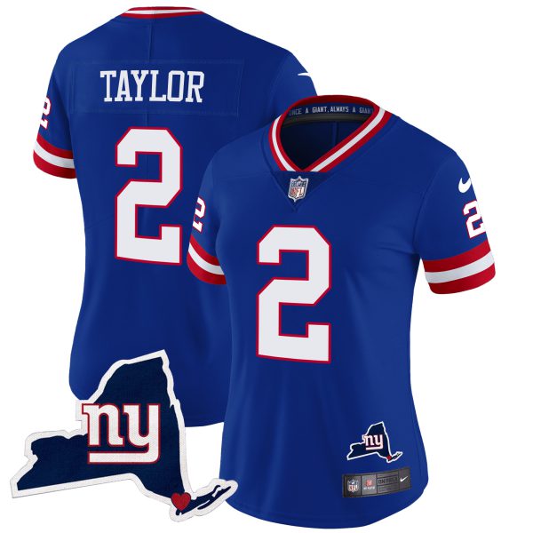 Women's Giants New York State Map Patch Limited Jersey V2 - All Stitched - Image 14