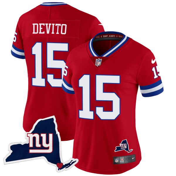 Women's Giants New York State Map Patch Limited Jersey V2 - All Stitched - Image 21