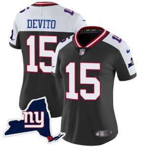 Women's Giants New York State Map Patch Limited Jersey V2 - All Stitched