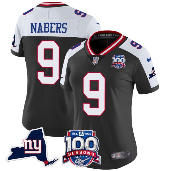 Women's New York Giants 100th Season & State Patch Vapor Limited Jersey - All Stitched - Image 3
