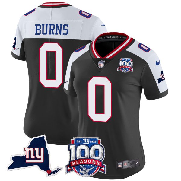Women's New York Giants 100th Season & State Patch Vapor Limited Jersey - All Stitched - Image 4