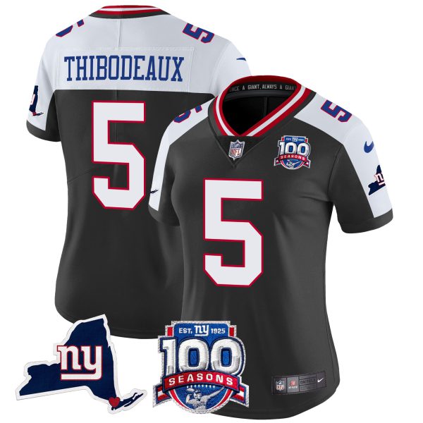 Women's New York Giants 100th Season & State Patch Vapor Limited Jersey - All Stitched - Image 6