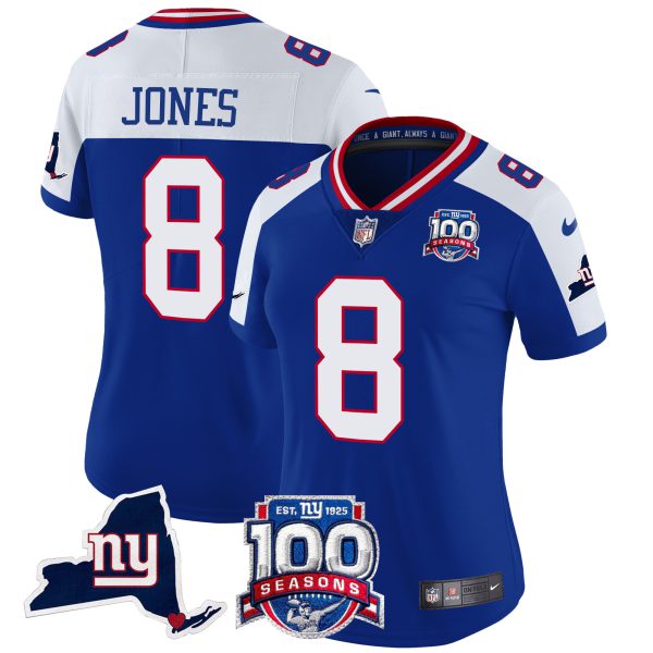 Women's New York Giants 100th Season & State Patch Vapor Limited Jersey - All Stitched - Image 9