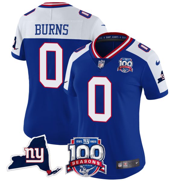 Women's New York Giants 100th Season & State Patch Vapor Limited Jersey - All Stitched - Image 11