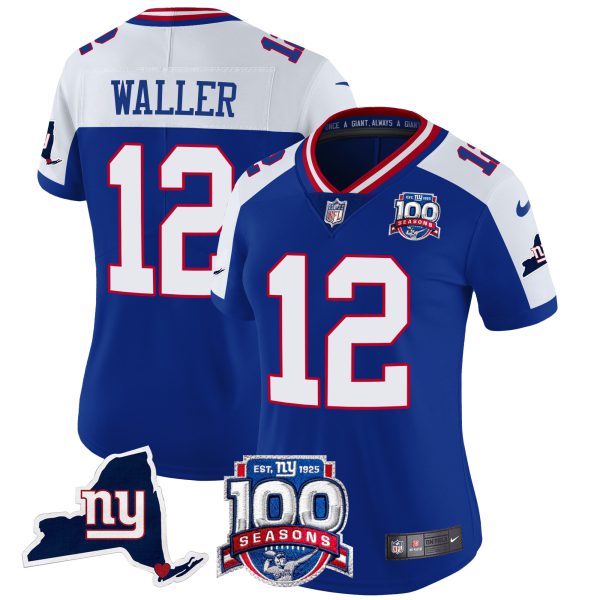 Women's New York Giants 100th Season & State Patch Vapor Limited Jersey - All Stitched - Image 12