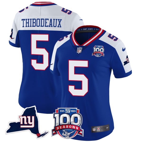 Women's New York Giants 100th Season & State Patch Vapor Limited Jersey - All Stitched - Image 13