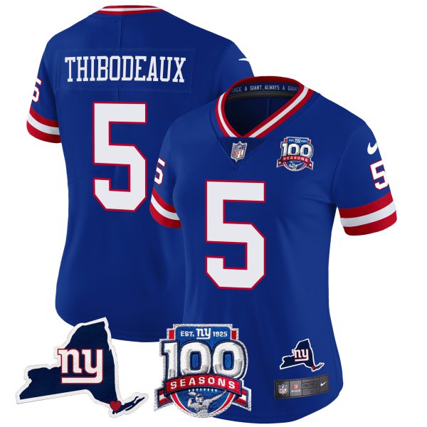 Women's New York Giants 100th Season & State Patch Vapor Limited Jersey - All Stitched - Image 20