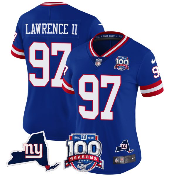 Women's New York Giants 100th Season & State Patch Vapor Limited Jersey - All Stitched - Image 21