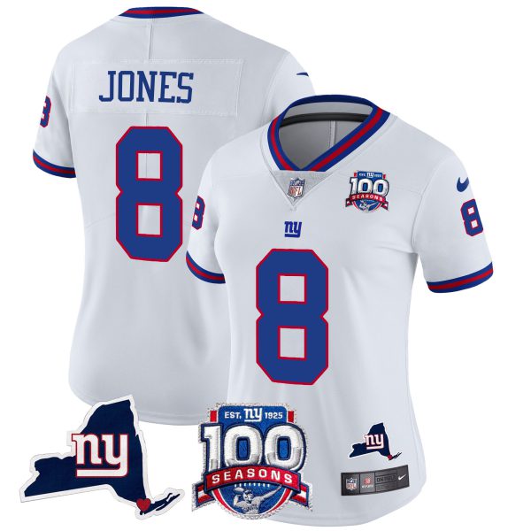 Women's New York Giants 100th Season & State Patch Vapor Limited Jersey - All Stitched - Image 23