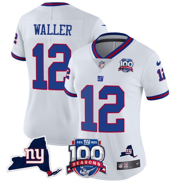 Women's New York Giants 100th Season & State Patch Vapor Limited Jersey - All Stitched - Image 26