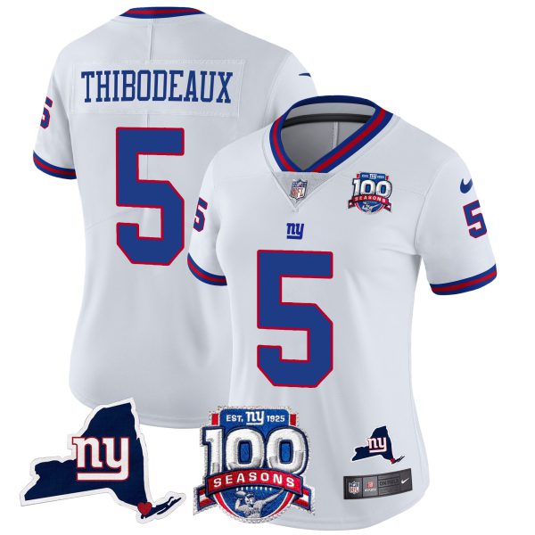 Women's New York Giants 100th Season & State Patch Vapor Limited Jersey - All Stitched - Image 27