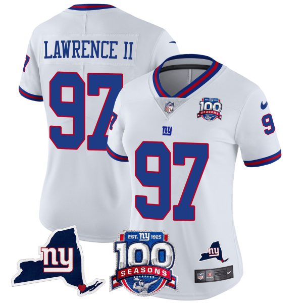 Women's New York Giants 100th Season & State Patch Vapor Limited Jersey - All Stitched - Image 28