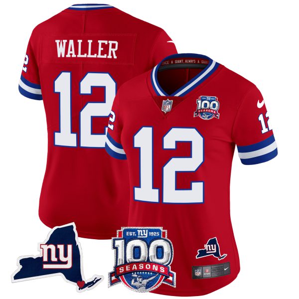 Women's New York Giants 100th Season & State Patch Vapor Limited Jersey - All Stitched - Image 33