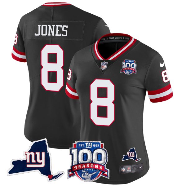 Women's New York Giants 100th Season & State Patch Vapor Limited Jersey - All Stitched - Image 37