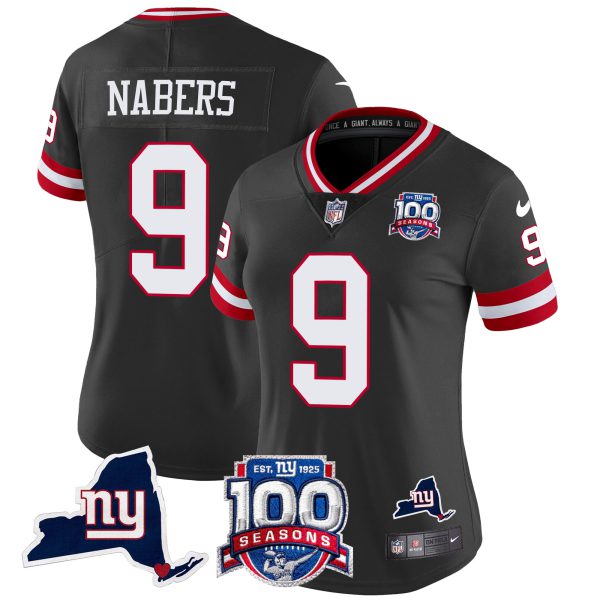 Women's New York Giants 100th Season & State Patch Vapor Limited Jersey - All Stitched - Image 38