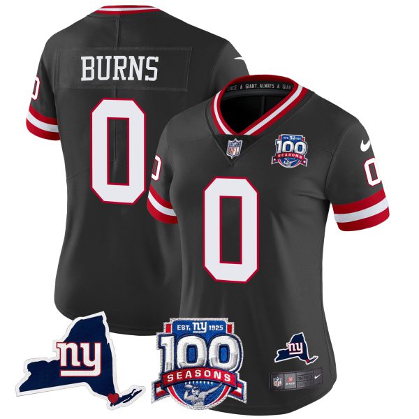 Women's New York Giants 100th Season & State Patch Vapor Limited Jersey - All Stitched - Image 39