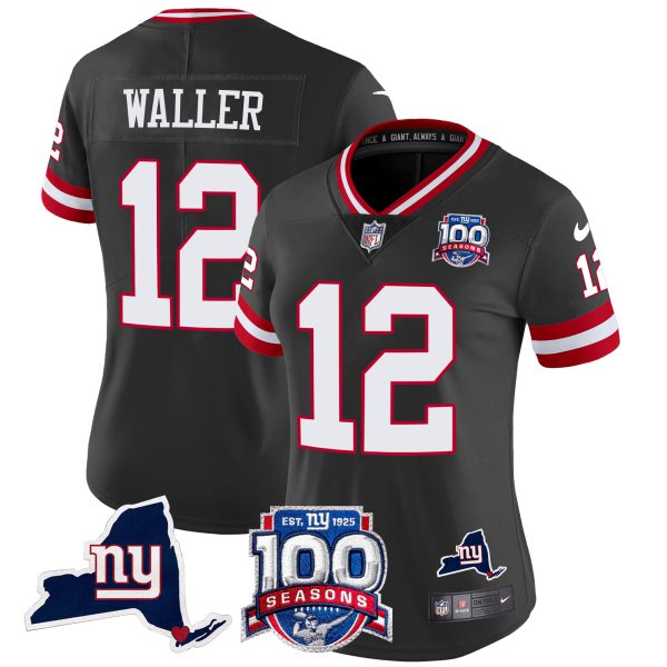 Women's New York Giants 100th Season & State Patch Vapor Limited Jersey - All Stitched - Image 40
