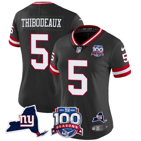 Women's New York Giants 100th Season & State Patch Vapor Limited Jersey - All Stitched - Image 41