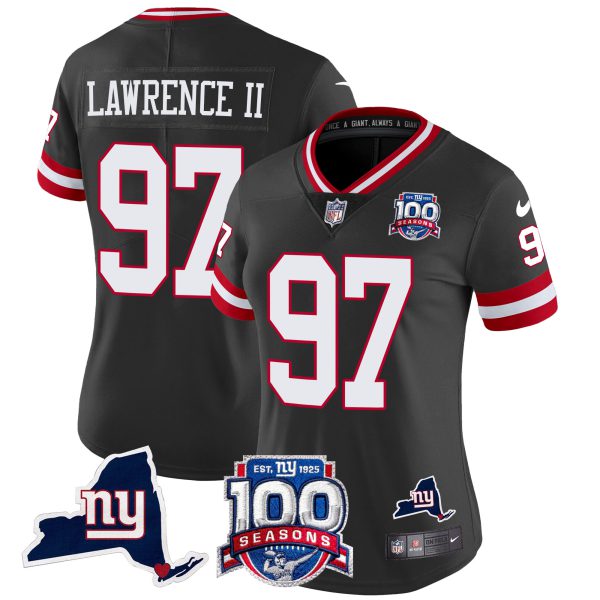 Women's New York Giants 100th Season & State Patch Vapor Limited Jersey - All Stitched - Image 42