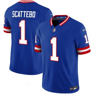 Cameron Skattebo #1 New York Giants Royal Blue Jersey - All Stitched