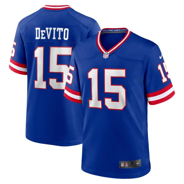 Tommy DeVito New York Giants Alternate Jersey - Royal - All Stitched