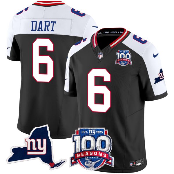 Men's New York Giants 100th Season & State Patch Vapor Limited Jersey - All Stitched - Image 2