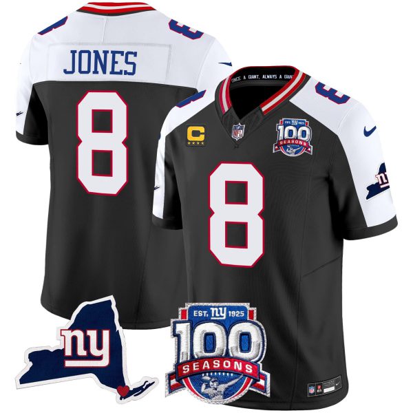 Men's New York Giants 100th Season & State Patch Vapor Limited Jersey - All Stitched - Image 4