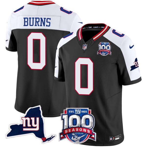 Men's New York Giants 100th Season & State Patch Vapor Limited Jersey - All Stitched - Image 6