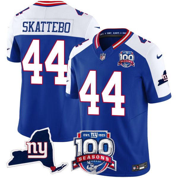 Men's New York Giants 100th Season & State Patch Vapor Limited Jersey - All Stitched - Image 10