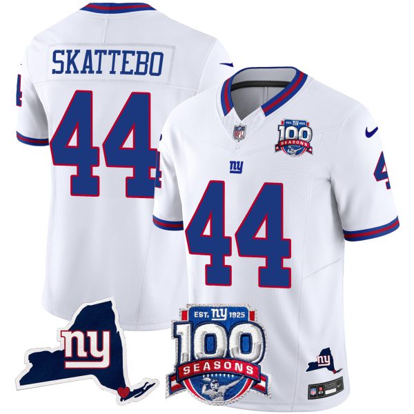 Men's New York Giants 100th Season & State Patch Vapor Limited Jersey - All Stitched - Image 28