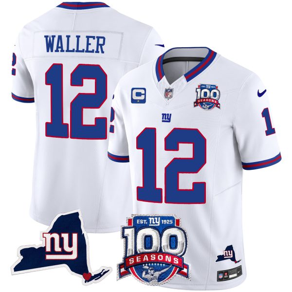 Men's New York Giants 100th Season & State Patch Vapor Limited Jersey - All Stitched - Image 34