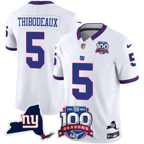 Men's New York Giants 100th Season & State Patch Vapor Limited Jersey - All Stitched - Image 35
