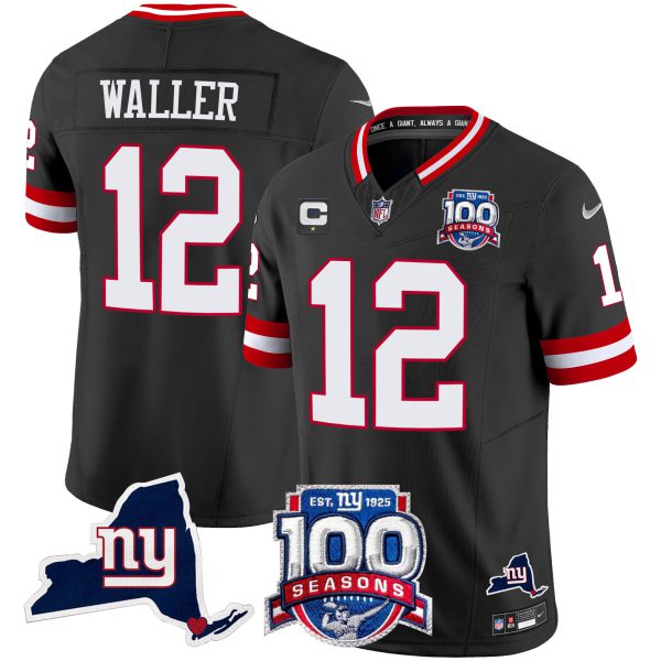 Men's New York Giants 100th Season & State Patch Vapor Limited Jersey - All Stitched - Image 52