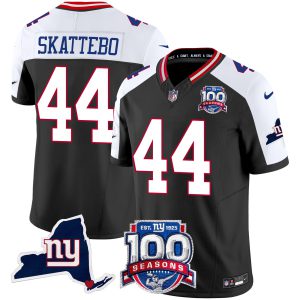 Men's New York Giants 100th Season & State Patch Vapor Limited Jersey - All Stitched