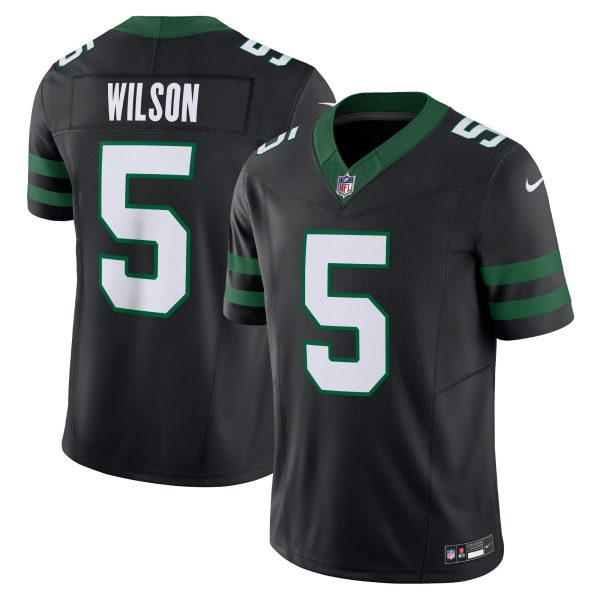 Garrett Wilson New York Jets Black Jersey - All Stitched
