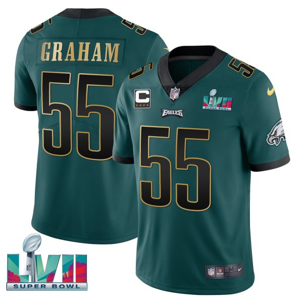 Youth's Eagles Super Bowl Patch Vapor Jersey - All Stitched - Image 4