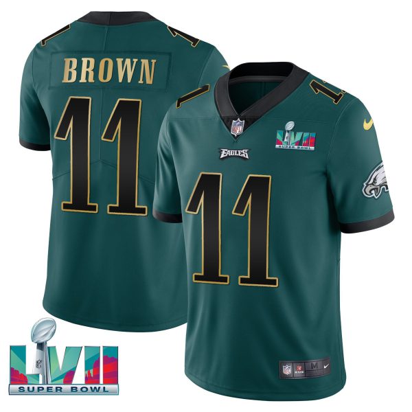 Youth's Eagles Super Bowl Patch Vapor Jersey - All Stitched - Image 6