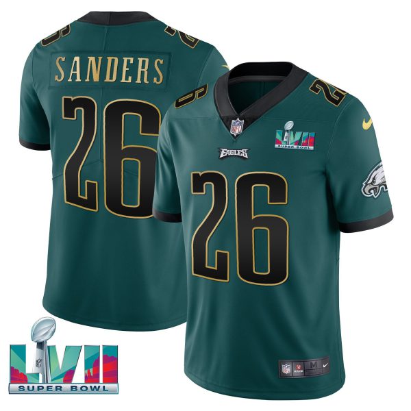 Youth's Eagles Super Bowl Patch Vapor Jersey - All Stitched - Image 9