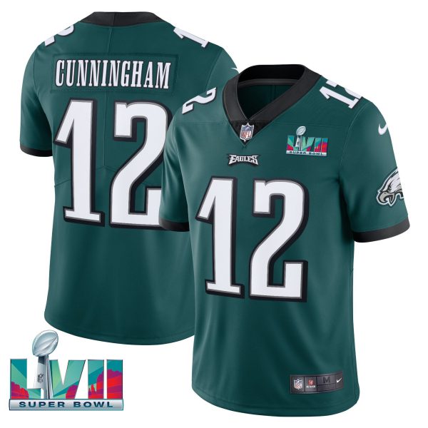 Youth's Eagles Super Bowl Patch Vapor Jersey - All Stitched - Image 12