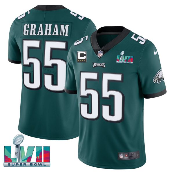 Youth's Eagles Super Bowl Patch Vapor Jersey - All Stitched - Image 13