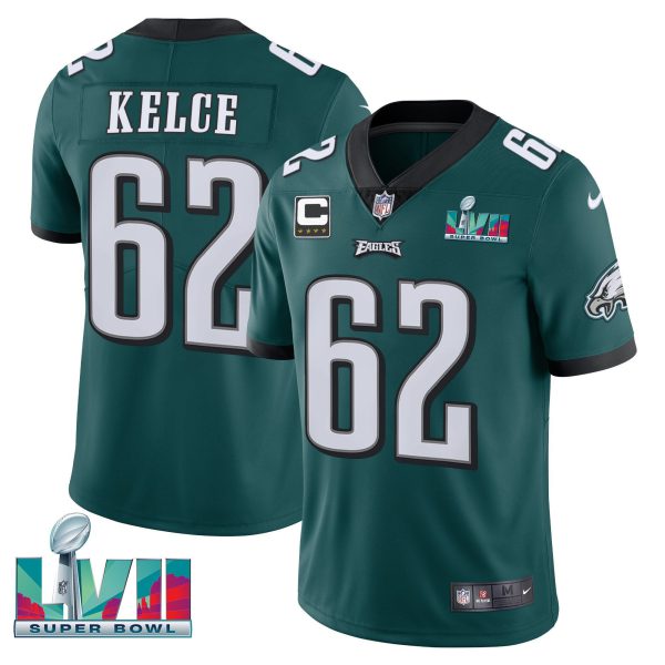 Youth's Eagles Super Bowl Patch Vapor Jersey - All Stitched - Image 16