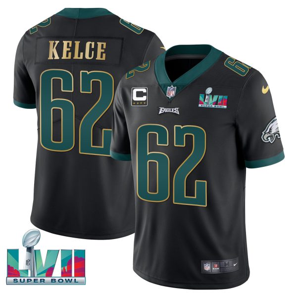 Youth's Eagles Super Bowl Patch Vapor Jersey - All Stitched - Image 52