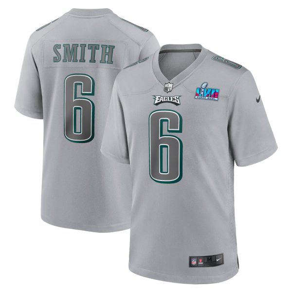 Eagles Super Bowl LVII Patch Atmosphere Game Jersey - Gray - All Stitched - Image 2