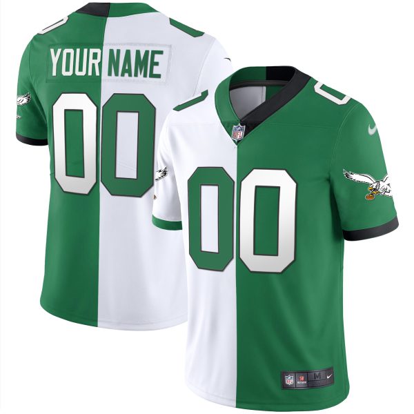 Eagles Gold & Kelly Vapor Custom Jersey - All Stitched - Image 4