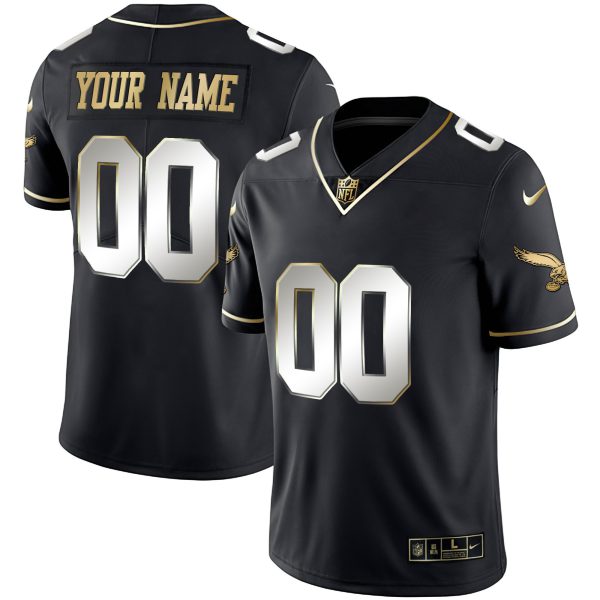 Eagles Gold & Kelly Vapor Custom Jersey - All Stitched - Image 5