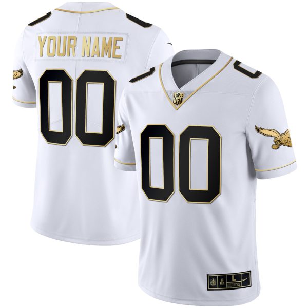 Eagles Gold & Kelly Vapor Custom Jersey - All Stitched - Image 6
