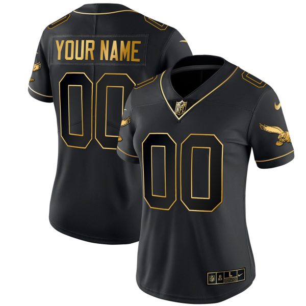 Eagles Gold & Kelly Vapor Custom Jersey - All Stitched - Image 15