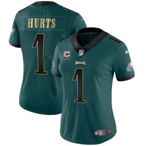 Women's Eagles Gold Trim Vapor Player Jersey - All Stitched