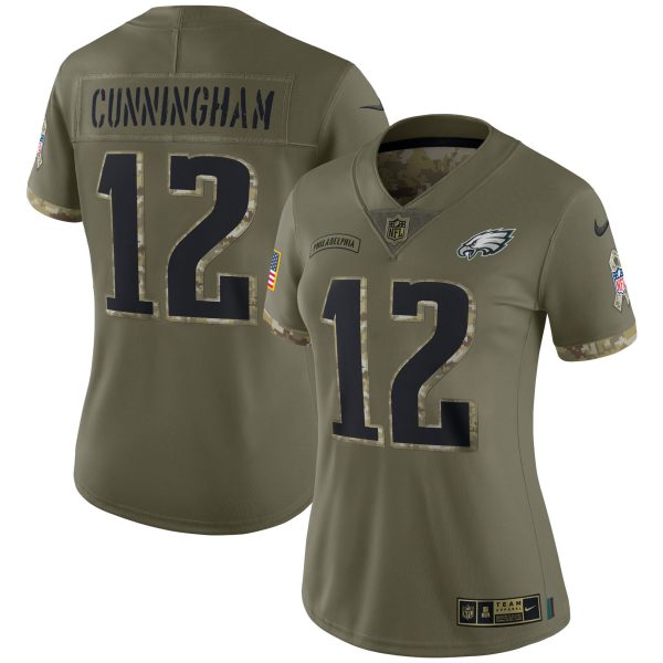 Eagles 2022 Salute To Service Retired Player Limited - Olive - All Stitched - Image 4