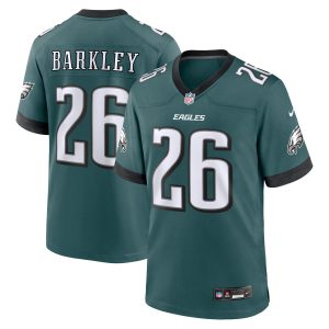 Saquon Barkley Philadelphia Eagles Midnight Green Jersey - All Stitched